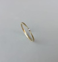 platinum 950, engagement ring, small diamond, 585 yellow gold ring, 14k ... - $398.05