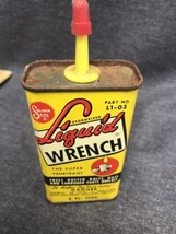 Vintage Liquid Wrench Oil Tin Can 3 oz. 1/2 pint Empty - £6.30 GBP