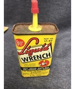 Vintage Liquid Wrench Oil Tin Can 3 oz. 1/2 pint Empty - £6.22 GBP
