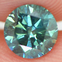 Round Shape Diamond Fancy Green Color VS2 Certified Loose Enhanced 0.76 Carat - £438.94 GBP