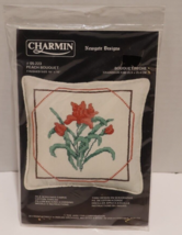 Janlynn Charmin Embroidery Kit Peach Bouquet Pillow Cover 10x10 inch 05-223 NEW - $12.83