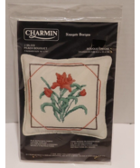 Janlynn Charmin Embroidery Kit Peach Bouquet Pillow Cover 10x10 inch 05-... - £10.09 GBP