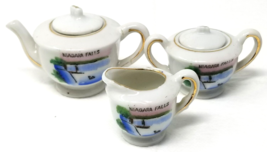 Niagara Falls Tea Set Miniature Porcelain Japanese 5 Piece Pot Sugar Pitcher - $18.95