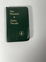 Vintage New Testament Psalms Proverbs Gideons Pocket Size Brown Green 1982 1975 - £7.81 GBP