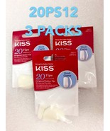 LOTS OF 3 KISS HAWK CURVE 20 NAIL TIPS # 20PS12 STRONG AND DURABLE SALON... - €3,64 EUR