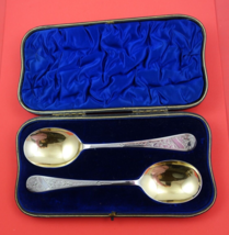 William Hutton and Sons English Estate Sterling Silver Berry/Preserve Spoon Set - £240.00 GBP