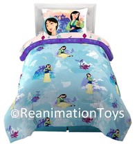 5pcs Disney Mulan Twin Size Bed Bedding Sheets Pillow Reversible Comfort... - £58.96 GBP