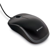 Verbatim Silent Corded Optical Mouse Black Optical Cable Black USB Type A MAC - £25.57 GBP