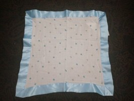 Aden + Anais Stars Lovey Satin Edge Blue Muslin Cotton Security Blanket Teal - $39.60