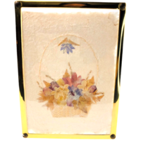 Vintage Acrylic Framed Pressed Flower Wall Art Decor Picture Handmade Paper - £19.22 GBP