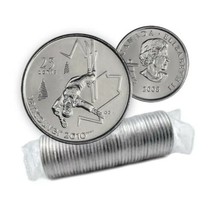 2008 Canadian 25-Cent Vancouver 2010 Olympics: Freestyle Skiing Coin Roll - $29.02