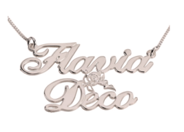 Two Name With Cupid Necklace: Sterling Silver, 24K Gold, Rose Gold - £117.98 GBP