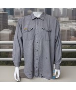 Prison Blues Shirt Mens 2XL Hickory Stripe Long Sleeve PRSN BLU Inmate U... - $37.42