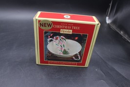 Spode Christmas Tree 6 inch Green Holiday Embossed Scalloped Candy Bowl NEW - £11.61 GBP