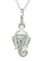 925 Sterling Silver Ganesh Ganesha Hindu Elephant God Pendant &amp; Chain Boxed Uk - £18.78 GBP