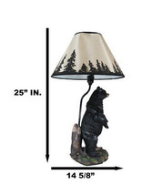 Large Standing Black Bear Surveyor Arkadius Desktop Table Lamp Decor Figurine - $109.95