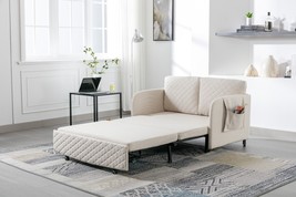 Modern Velvet Loveseat Couch With Pull Out Bed - £328.34 GBP
