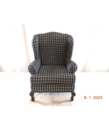 Miniature oversized chair Plaid lounge chair Fits  18” Doll furniture  B... - £10.97 GBP