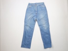 Vtg 70s Streetwear Womens Size 29x31 Distressed Butterfly Flared Denim Jeans USA - £54.47 GBP