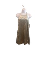 NWT Design Lab Lord &amp; Taylor XS Sage Green Crushed Velvet Slip Dress Lined - $828.47 MXN