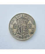 1947 GREAT BRITAIN HALF CROWN UK 1/2 SILVER COIN KM 856 - $324.86 MXN