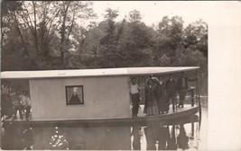 RPPC Early 1900s Small Ferry Boat on the River Guys and Gals aboard Postcard X8 - £10.26 GBP
