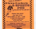 Pizza Perfecto &amp; Sports Pub Menu McGregor Point Shopping Center Fort Mye... - $17.82