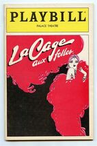 La Cage aux Folles Playbill Palace George Hearn Gene Barry Harvey Fierstein - $11.88