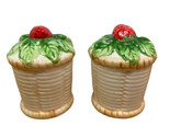 Strawberry  Basket Ceramic Salt and Pepper Shakers Set NIB Gift Boxed 3 ... - £9.73 GBP