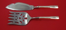 Colonial Theme by Lunt Sterling Silver Fish Serving Set 2 Piece Custom HHWS - £120.36 GBP