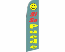 Si Se Puede Blue &amp; Yellow SUPER Super Feather Advertising Flag - £19.89 GBP