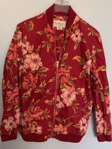 Ralph Lauren Denim &amp; Supply Floral Bomber Jacket Size XS Pockets Zip Cotton - $35.00