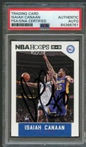 2015-16 NBA Hoops #34 Isaiah Canaan Signed Card AUTO PSA Slabbed 76ers - £35.65 GBP