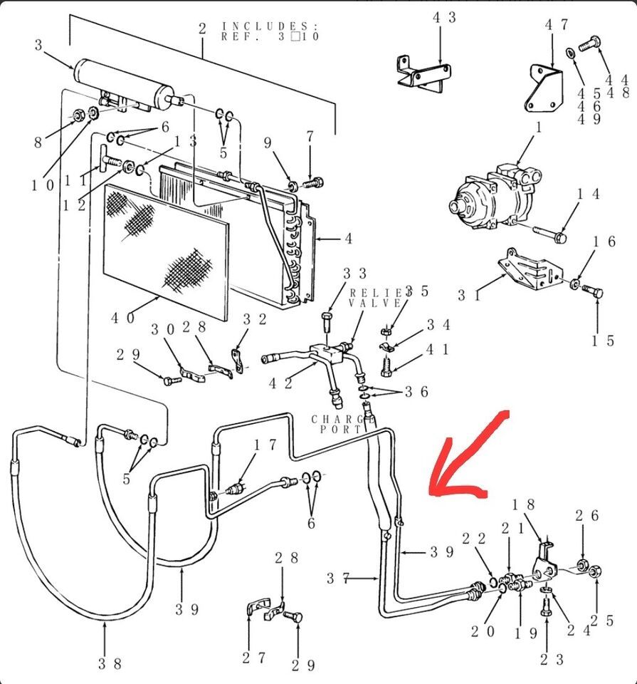 New OEM Ford/CNH 82001678 Receiver Drier to Quick Coupler Hose - $148.50