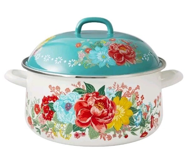 Pioneer Woman ~ FANCY FLOURISH ~ 6.4 Quart Dutch Oven ~ Steel w/Enamel F... - $60.00