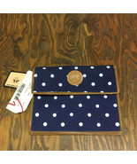 Vintage dot snap clutch 3 piece canvas wallet collection 1991 brand  - $19.75
