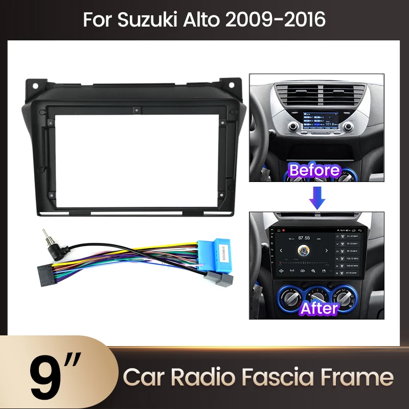 2 Din Car Radio Frame for Suzuki Alto 2009-2013 Dash Trim Kits Facia Panel Car - £18.20 GBP+