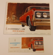 Original 1964 Oldsmobile full line booklets 32pgs and slim 15pgs set  - $47.49