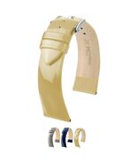 Hirsch Diva Leather Watch Strap - Polished Silver - M - 16mm - Shiny Sil... - $77.48 CAD