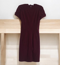 Andrew Marc New York burgundy puff shoulder sheath dress Women’s Size 10 - $39.59