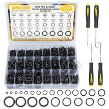 1290 PCS  Rubber 24 Size Universal Rubber  O Ring Assortment Kit, with P... - $13.99