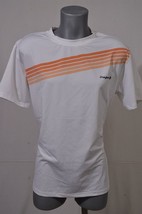 J&#39;Hayber Large White / Orange Stretch Short Sleeve Casual Tee T-Shirt - £7.82 GBP