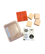 Stampin Up Trick or Treat Wood Unmounted Rubber Stamps 2003 Set of 4 Ret... - £9.47 GBP