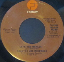 Country Joe McDonald - Save The Whales! Vinyl, 45rpm, 1975, Excellent condition - £3.14 GBP