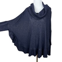 Anthropologie Postmark Sweater Top XS S Orley Cowl Neck Metallic Ruffle Oversize - £23.61 GBP