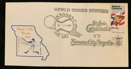 1985 World Series Cardinals Royals Cover w/Roberto Clemente Stamp - £7.48 GBP
