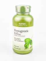 GNC Herbal Plus Fenugreek 610mg 100 Capsules BB1/25 or Later Blood Sugar Metab - £12.80 GBP