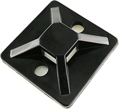 HS Cable Tie Mounts Self Adhesive with Screw Hole Zip Wire Tie Mounting Base Hol - £12.05 GBP