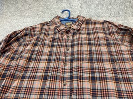 C.E. Schmidt Workwear Shirt Mens 2X Blue Orange Tartan Plaid Button Up . - £9.33 GBP