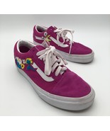 Vans Old Skool Floral Chenille Sneakers Fuchsia Embroidered Men&#39;s 5.5 Wo... - $24.42